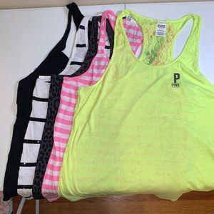 PINK racerback tank tops (5)